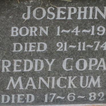 FREDDY Josephine :: FREDDY Terrance 1944-1975 :: GOVENDER Keith Cyril 1946-1999 :: MANICKUM Freddy Gopal -1982