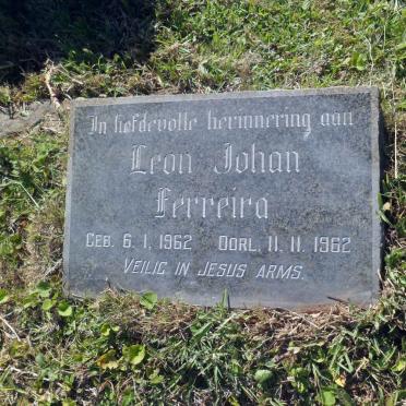 FERREIRA Leon Johan 1962-1962