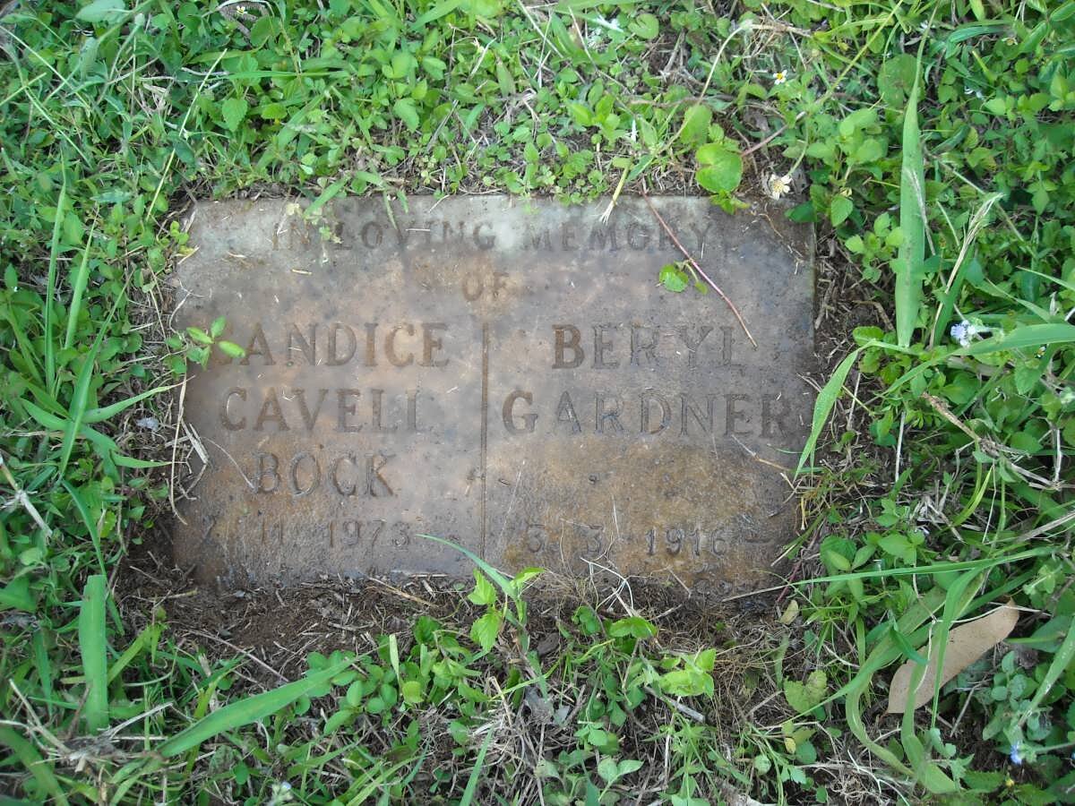 GARDNER Beryl 1916-1974 :: BOCK Candice Cavell -1973