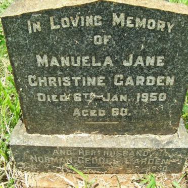 GARDEN Norman Geddes 1875-1950 &amp; Manuela Jane Christine -1950