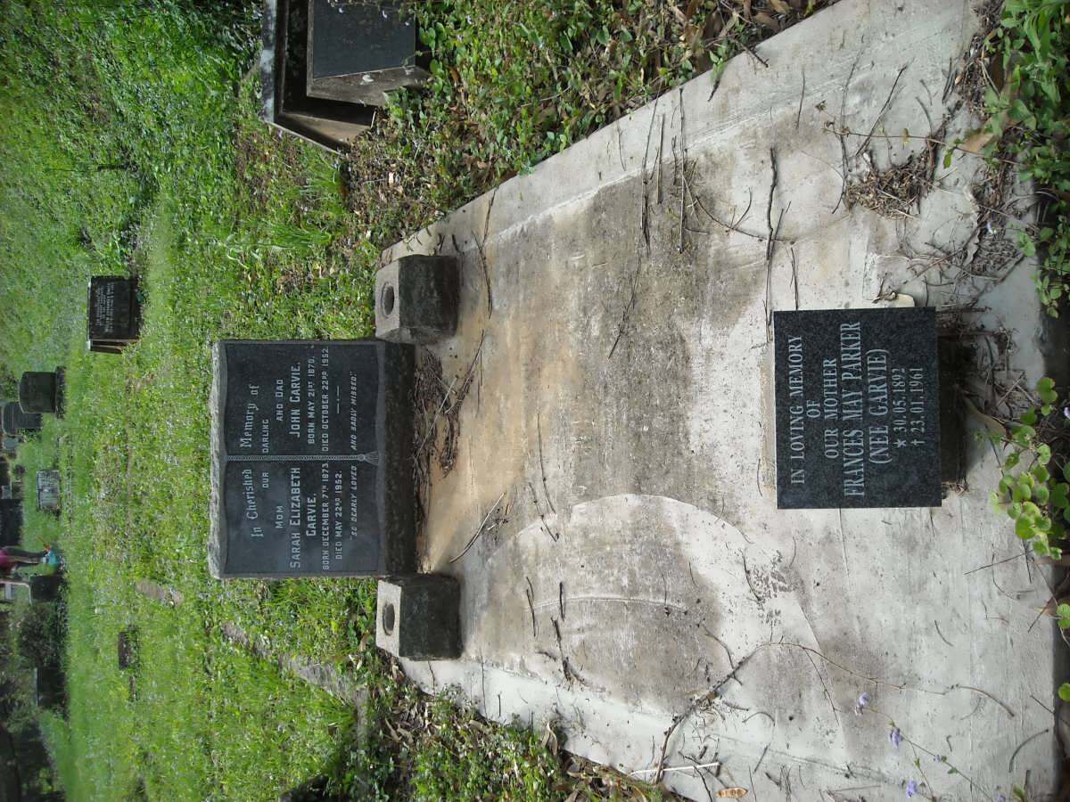 GARVIE John 1870-1953 &amp; Sarah Elizabeth 1873-1952 :: PARKER Frances May nee GARVIE 1892-1961