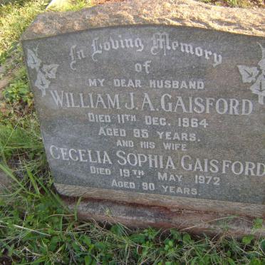 GAISFORD William J.A. -1964 &amp; Cecelia Sophia -1972
