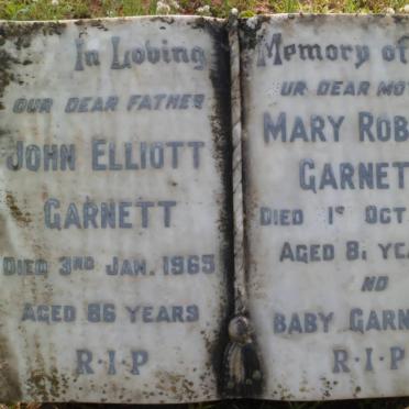 GARNETT John Elliot -1965 &amp; Mary Robina -1966 :: GARNETT Baby