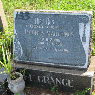 GRANGE Jacobus Marthinus, le 1916-1958 :: LE GRANGE Jacobus Marthinus 1943-2007