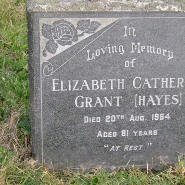 GRANT Elizabeth Catherine nee HAYES -1964