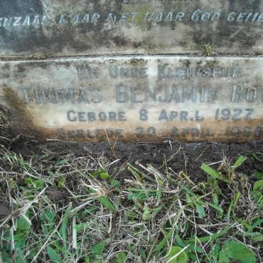 GROBLER Elsie Elizabeth Sophia nee BREEDT 1861-1929 :: BOTES Thomas Benjamin 1927-1966