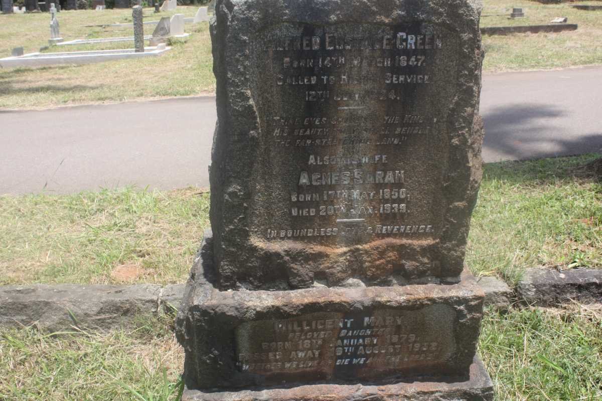 GREEN Alfred Eustace 1847-1924 &amp; Agnes Sarah 1850-1939 :: GREEN Millicent Mary 1879-1932