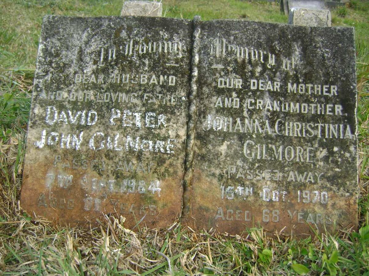 GILMORE David Peter John -1964 &amp; Johanna Christinia -1970
