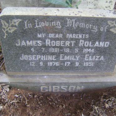 GIBSON James Robert Roland 1881-1944  &amp; Josephine Emily Eliza 1876-1951