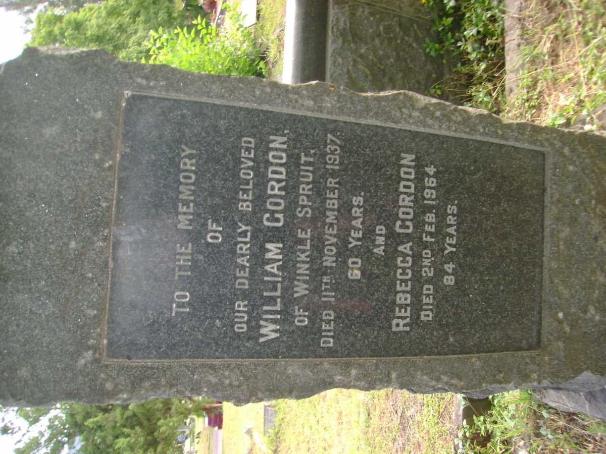 GORDON William -1937 &amp; Rebecca -1964