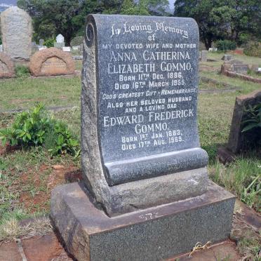 GOMMO Edward Frederick 1883-1969 &amp; Anna Catherina Elizabeth 1886-1955