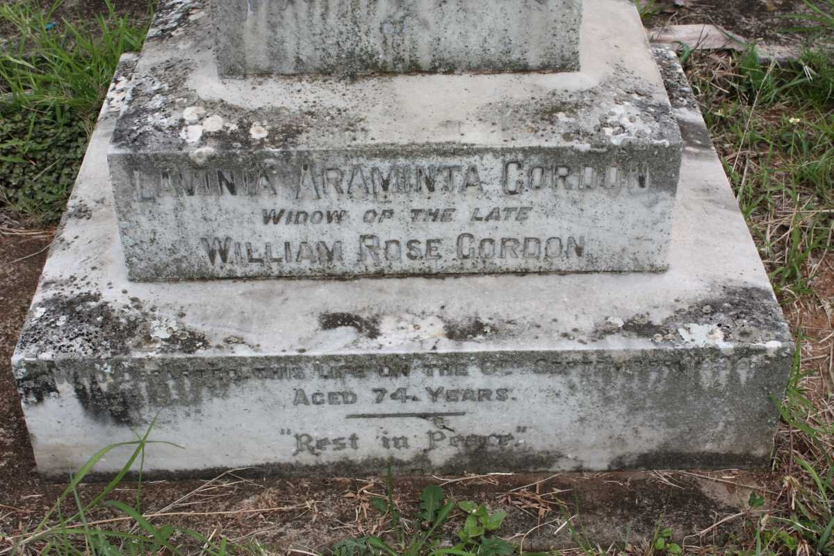 GORDON William Rose :: GORDON Lavinia Araminta :: BAYLY Henry John -1930