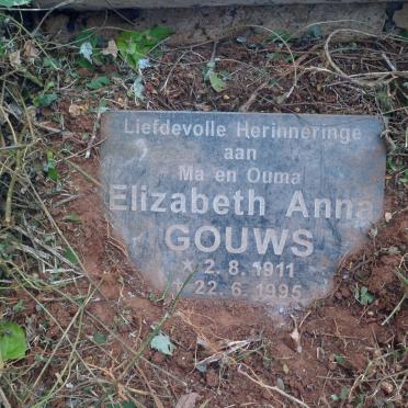 GOUWS Elizabeth Anna 1911-1995