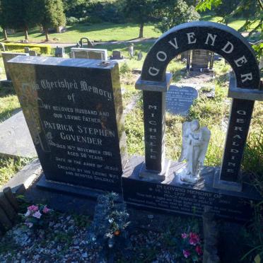 GOVENDER Patrick Stephen -1961 :: GOVENDER Michelle Geraldine 1977-2001