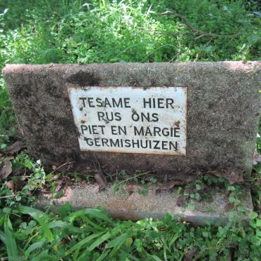 GERMISHUIZEN Petrus Jothemus Klopper -1983 &amp; Margareta Johanna Lessing -1984