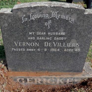 GERICKE Vernon de Villiers -1964