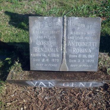 GENT Joseph Benjamin, van 1914-1973 &amp; Antoinette Robina 1917-1979