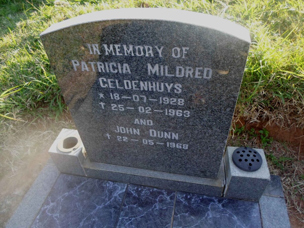 GELDENHUYS Patricia Mildred 1928-1963 :: DUNN John -1968