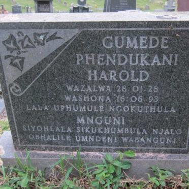 GUMEDE Phendukani Harold 1928-1993