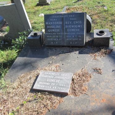 GUMEDE Enos Bugwigwi -1956 &amp; Mantombi Roseline -1973 :: GUMEDE Siyambonga Jehoshaphat -1983