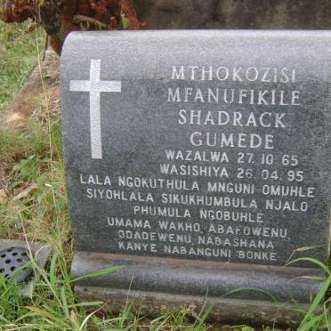 GUMEDE Mthokozisi Mfanufikile Shadrack 1965-1995