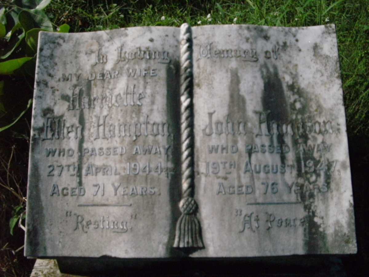 HAMPTON John -1947 &amp; Harriette Ellen -1944
