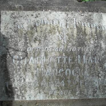 HANCOCK Charlotte Mary -1951