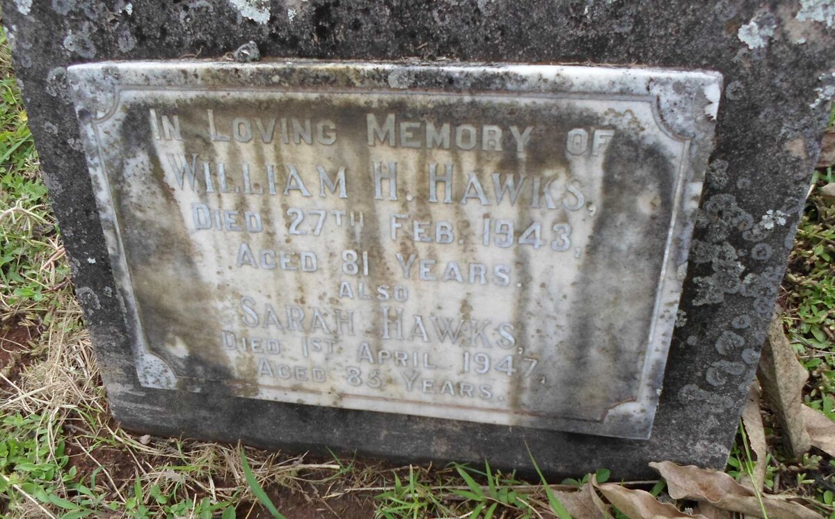 HAWKS William H. -1943 &amp; Sarah -1947