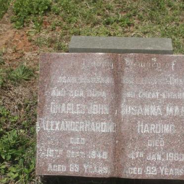 HARDING Charles John Alexander -1948 &amp; Susanna Maria -1980
