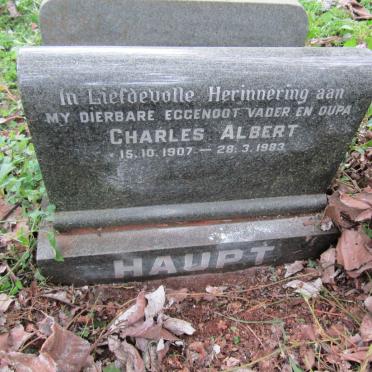 HAUPT Charles Albert 1907-1983