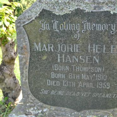 HANSEN Marjorie Helen nee THOMPSON 1910-1959
