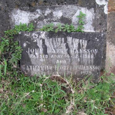 HANSSON John Harry -1966 &amp; Catherine Florence -1975