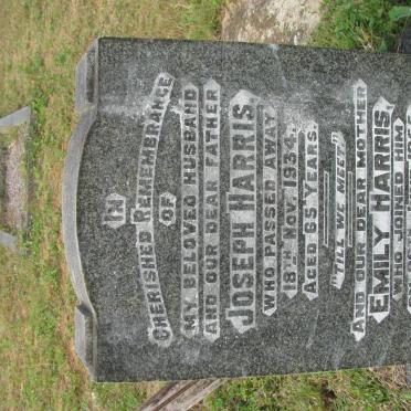 HARRIS Joseph -1934 &amp; Emily -1955 :: BUNTTING Winifred -1967 