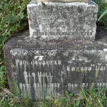 HALL Paul Johannes Els  -1933 :: HALL Edward -1941