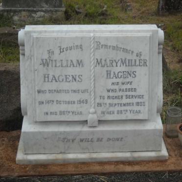 HAGENS William -1949 &amp; Mary Miller -1955