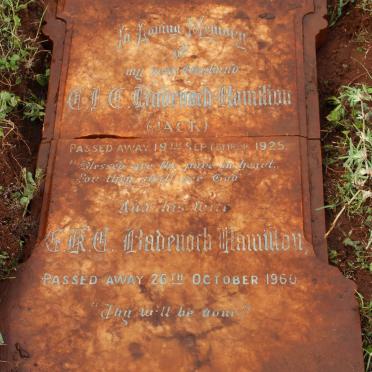 HAMILTON C.J.C., BADENOCH -1925 &amp; E.K.C.  -1960