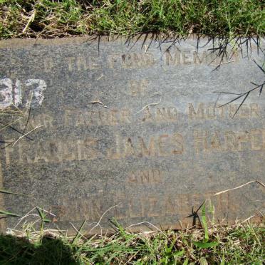 HARPER Francis James &amp; Ann Elizabeth