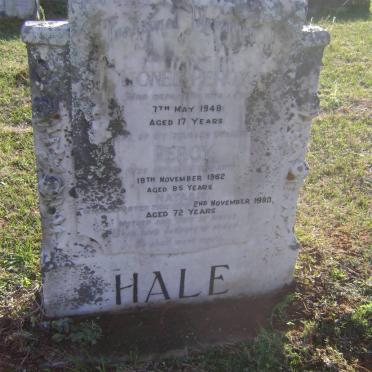 HALE Percy -1962 :: HALE Natalie -1980 :: HALE Lionel Percy -1948