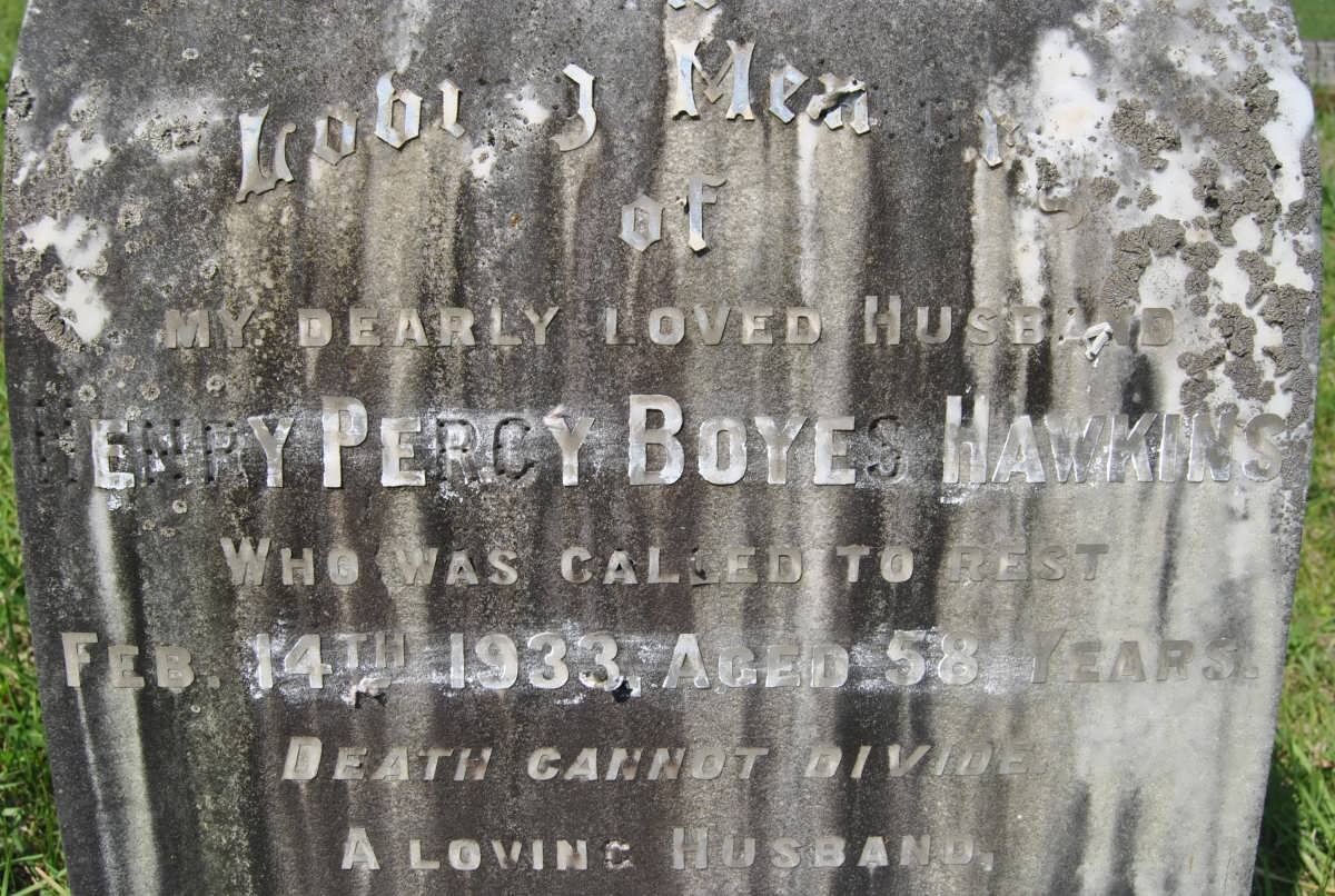 HAWKINS Henry Percy Boyes -1933
