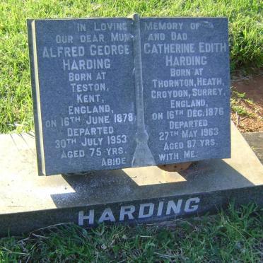 HARDING Alfred George 1878-1953 &amp; Catherine Edith 1876-1963