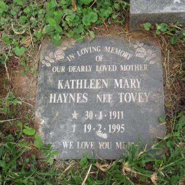 HAYNES Kathleen Mary nee TOVEY 1911-1995