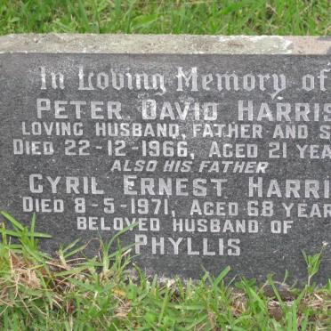 HARRIS Cyril Ernest -1971 :: HARRIS Peter David -1966