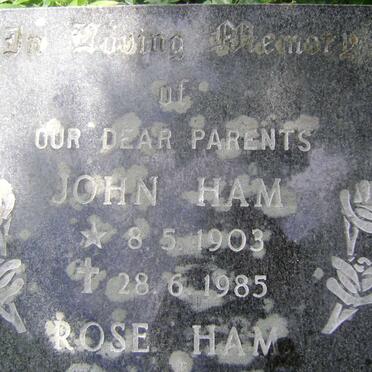 HAM John 1903-1985