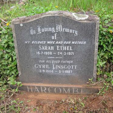 HARCOMBE Cyril Linscott 1904-1987 &amp; Sarah Ethel 1908-1971