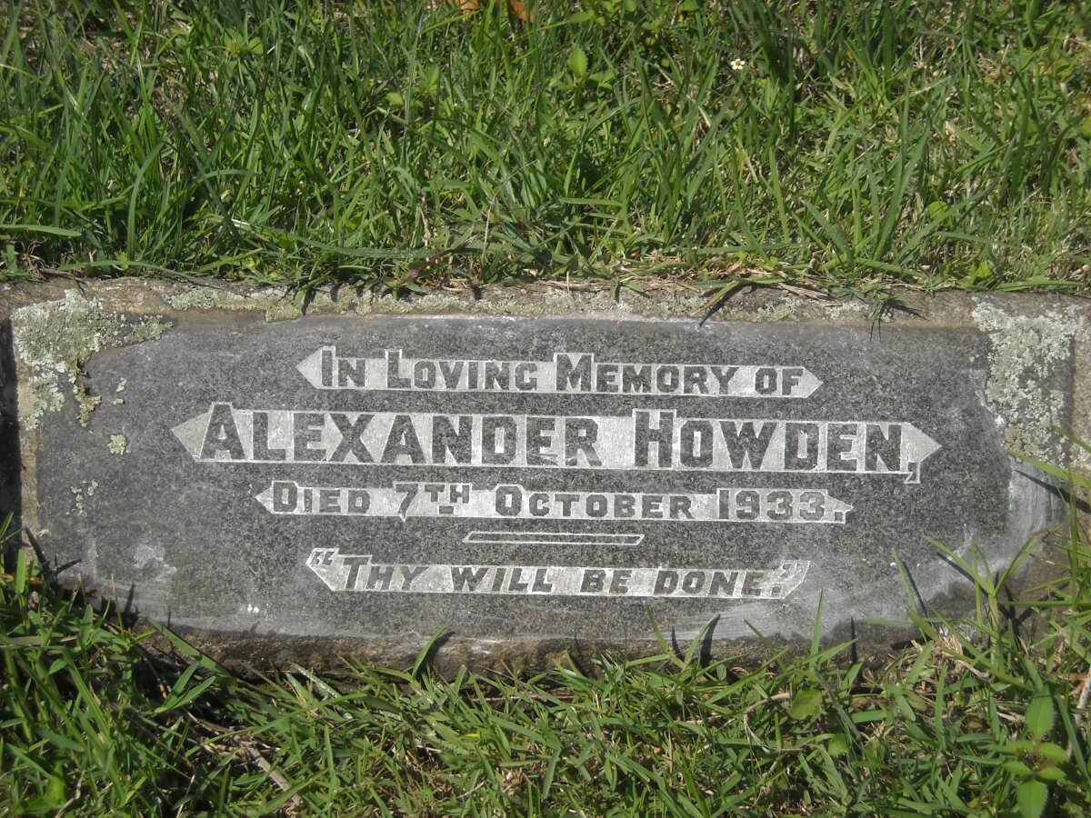 HOWDEN Alexander -1933