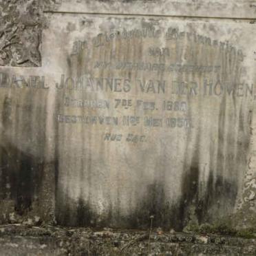 HOVEN Daniel Johannes, van der 1888-1956