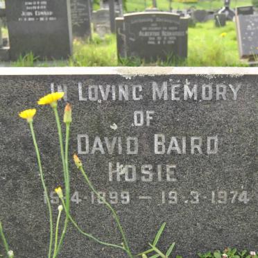 HOSIE David Baird 1899-1974