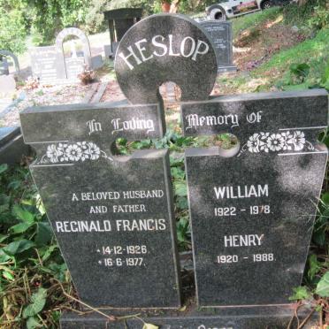HESLOP Henry 1920-1988 :: HESLOP William 1922-1978 :: HESLOP Reginald Francis 1926-1977