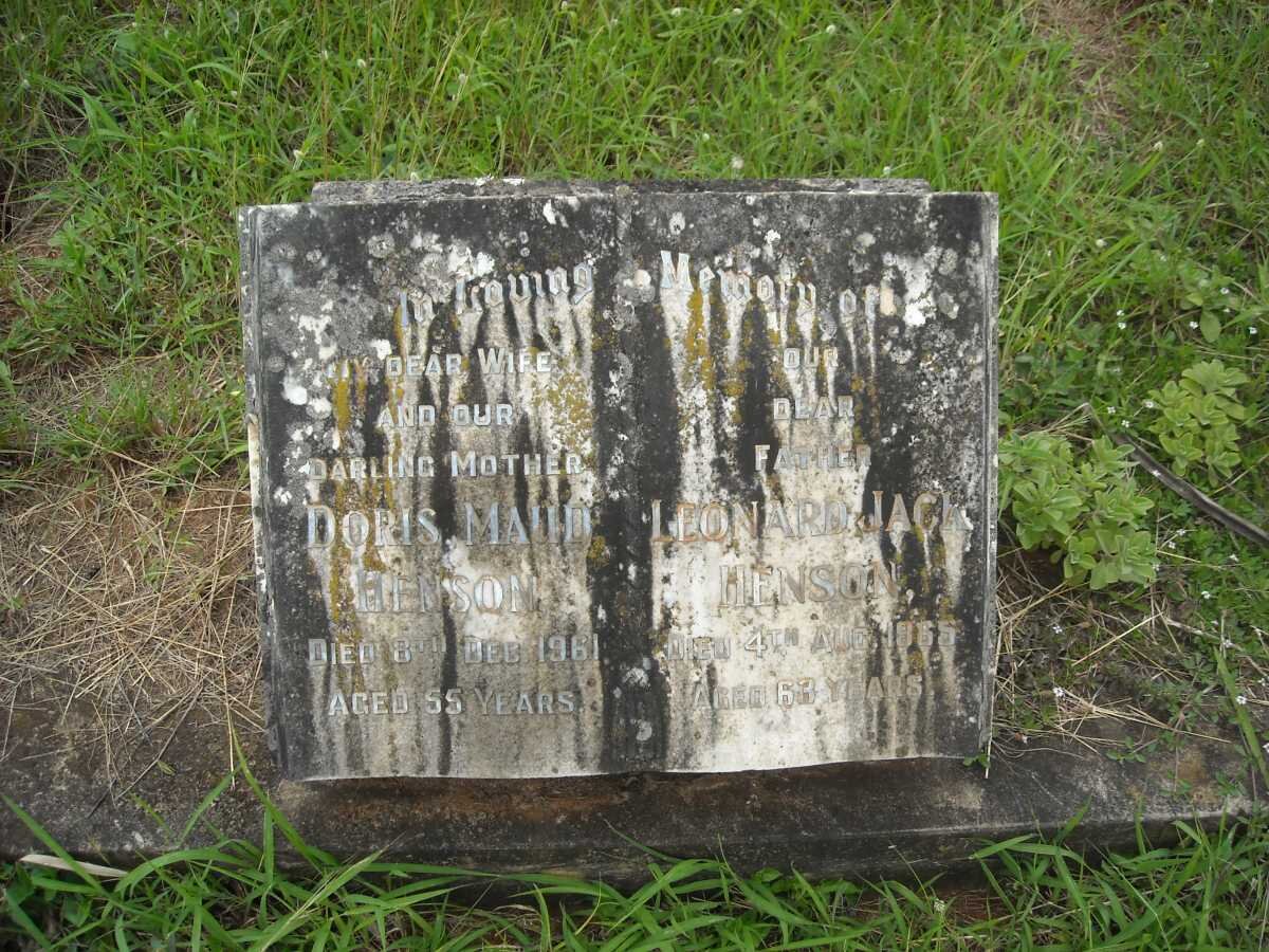 HENSON Leonard -1965 &amp; Doris Maud -1961