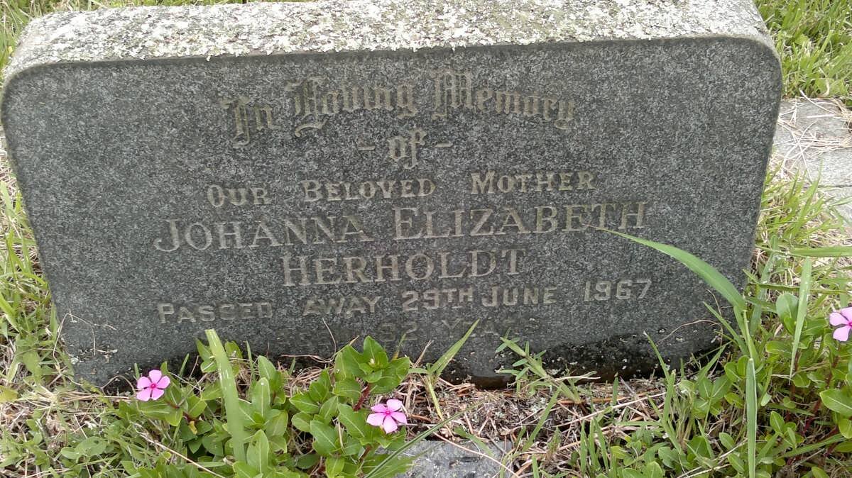 HERHOLDT Johanna Elizabeth -1967